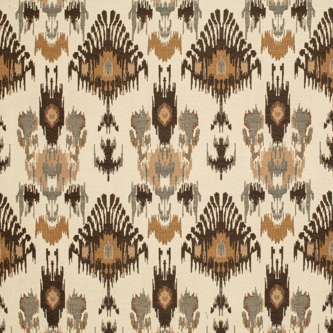 Earth - Brown Abstract Geometric,global Upholstery Fabric 54 Inches"